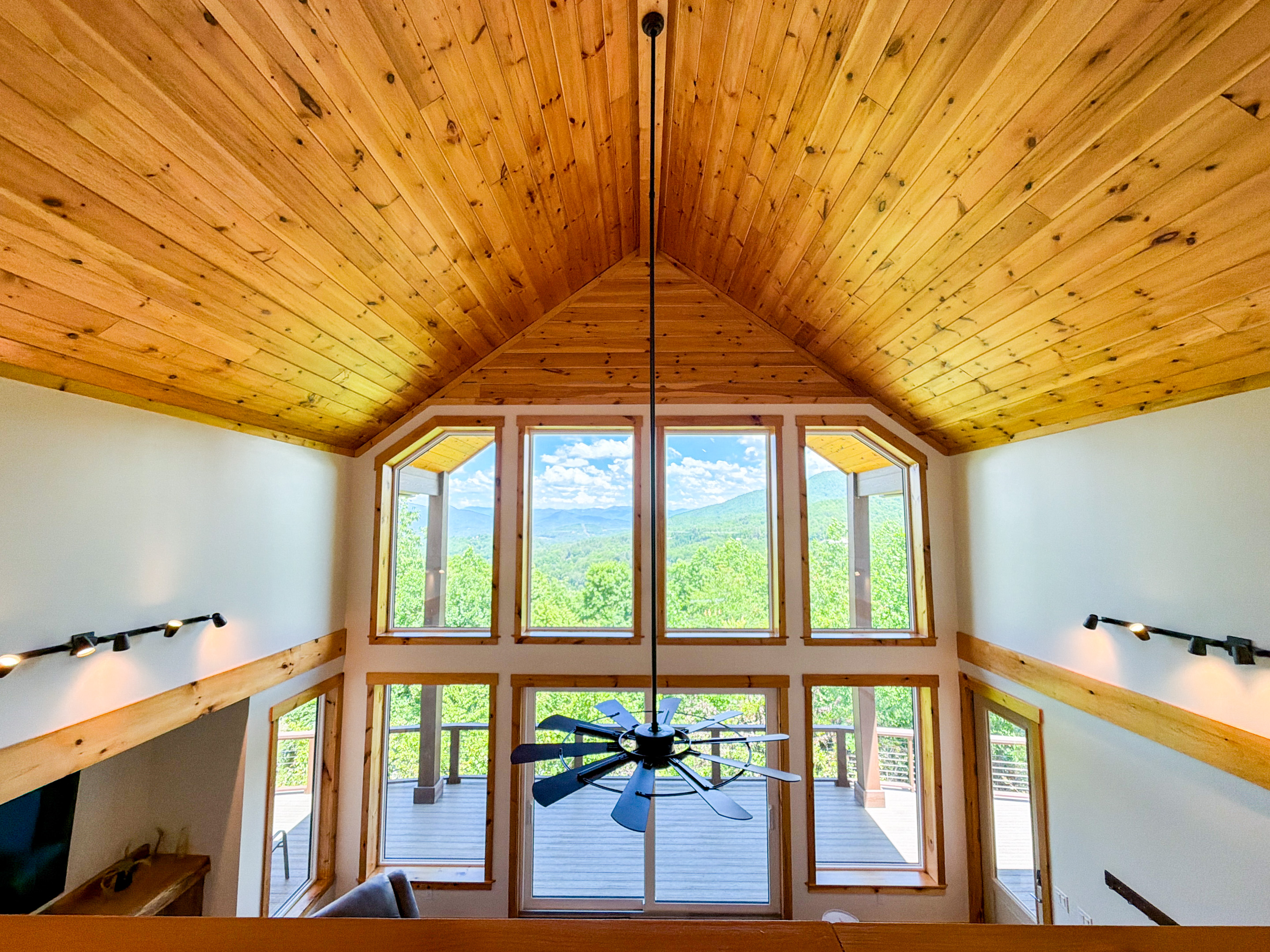 The loft overlooking the living room