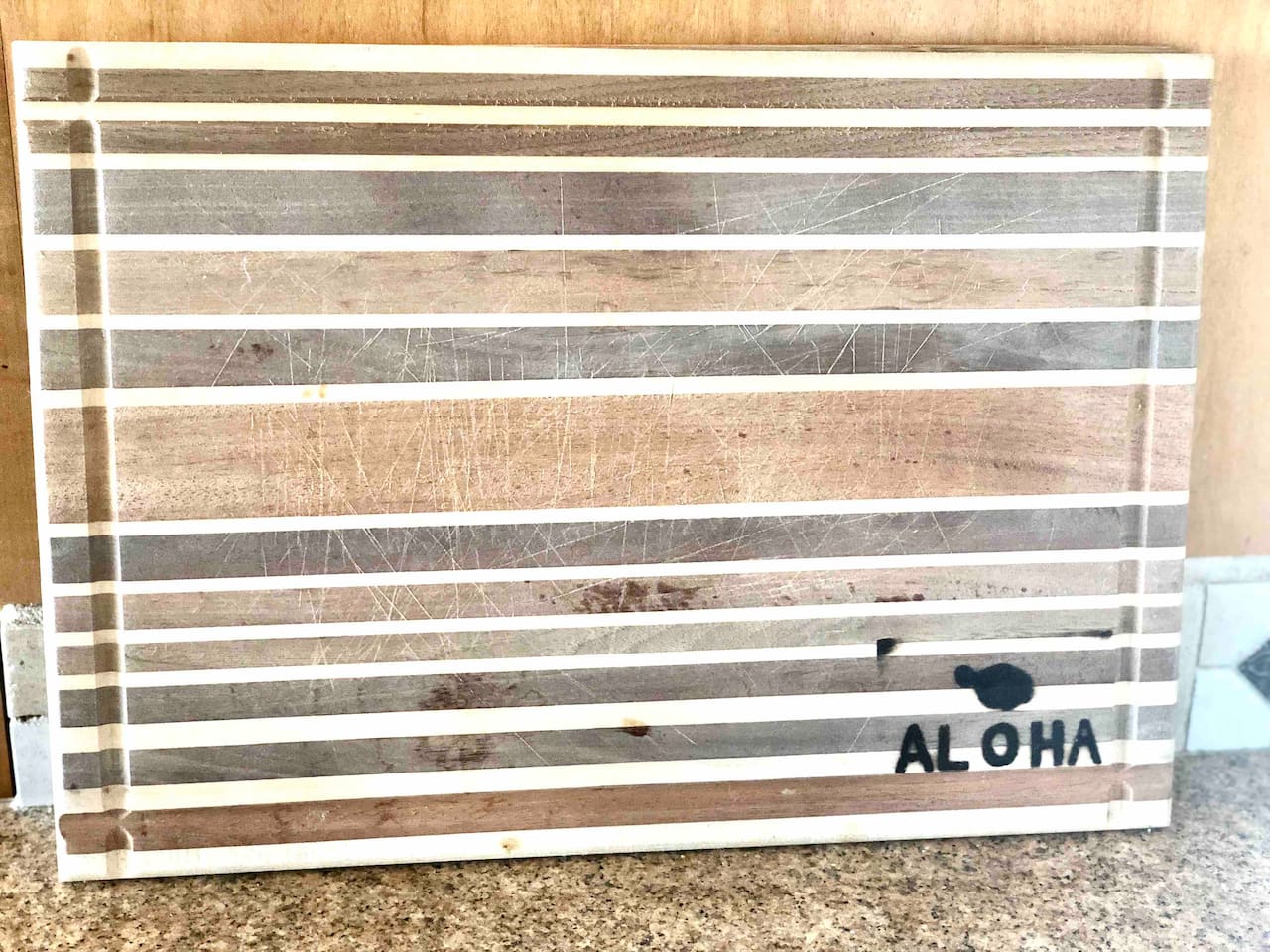 Handmade Maui Aloha cutting board