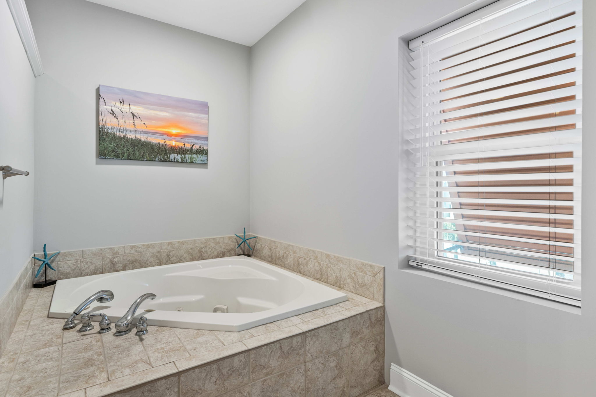 Bathroom 1: Primary Ensuite Bath  | Morning Sunrise | 302 Oceanview | 1116 Ocean Blvd, Isle of Palms, SC | IOP Escapes