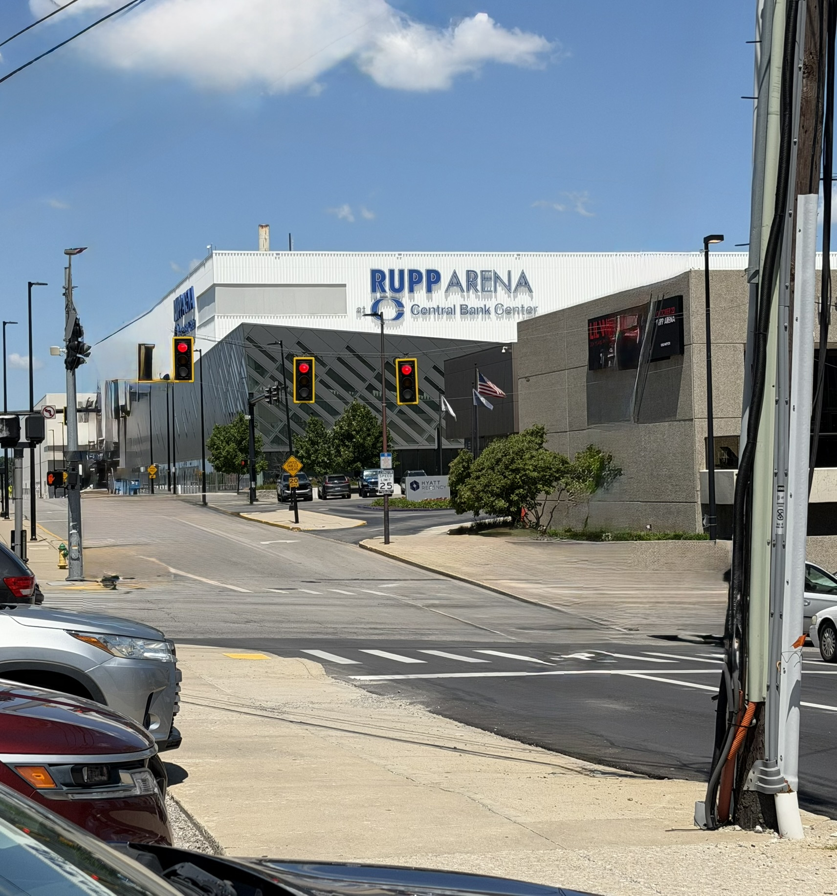 Yes, Rupp Arena really is just steps away.