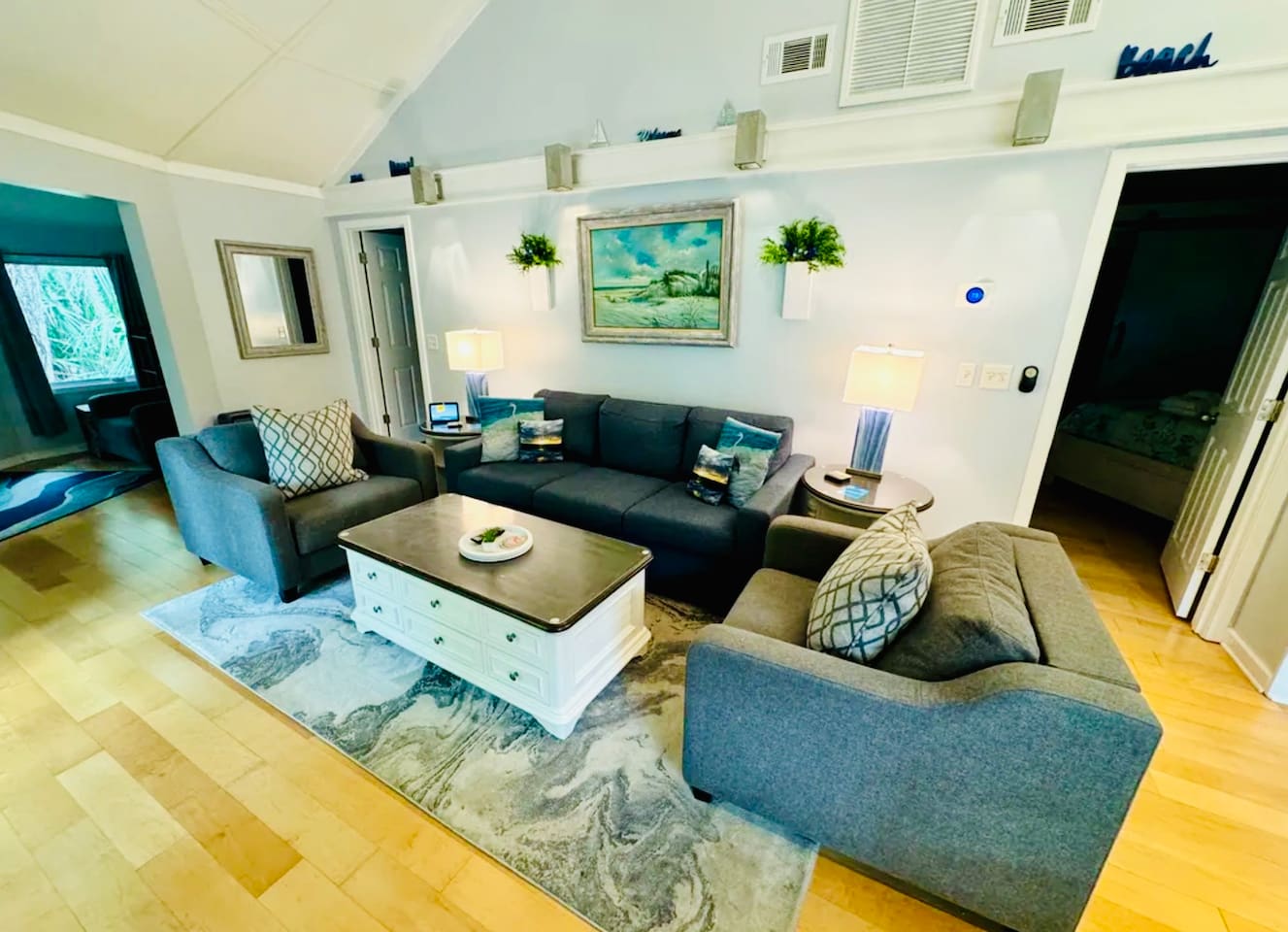 Living room with two sofas