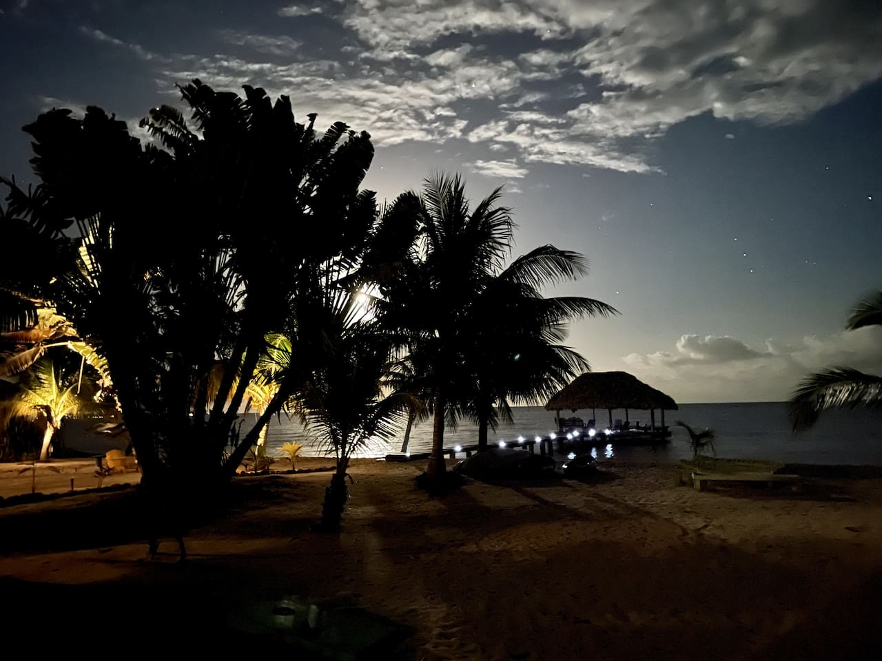 Enjoy the ocean breeze and full moon with a drink at night on the pier.