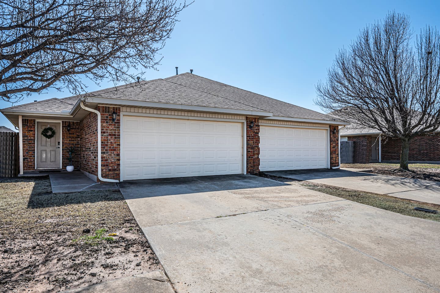 Timeless brick exterior offers style and class.