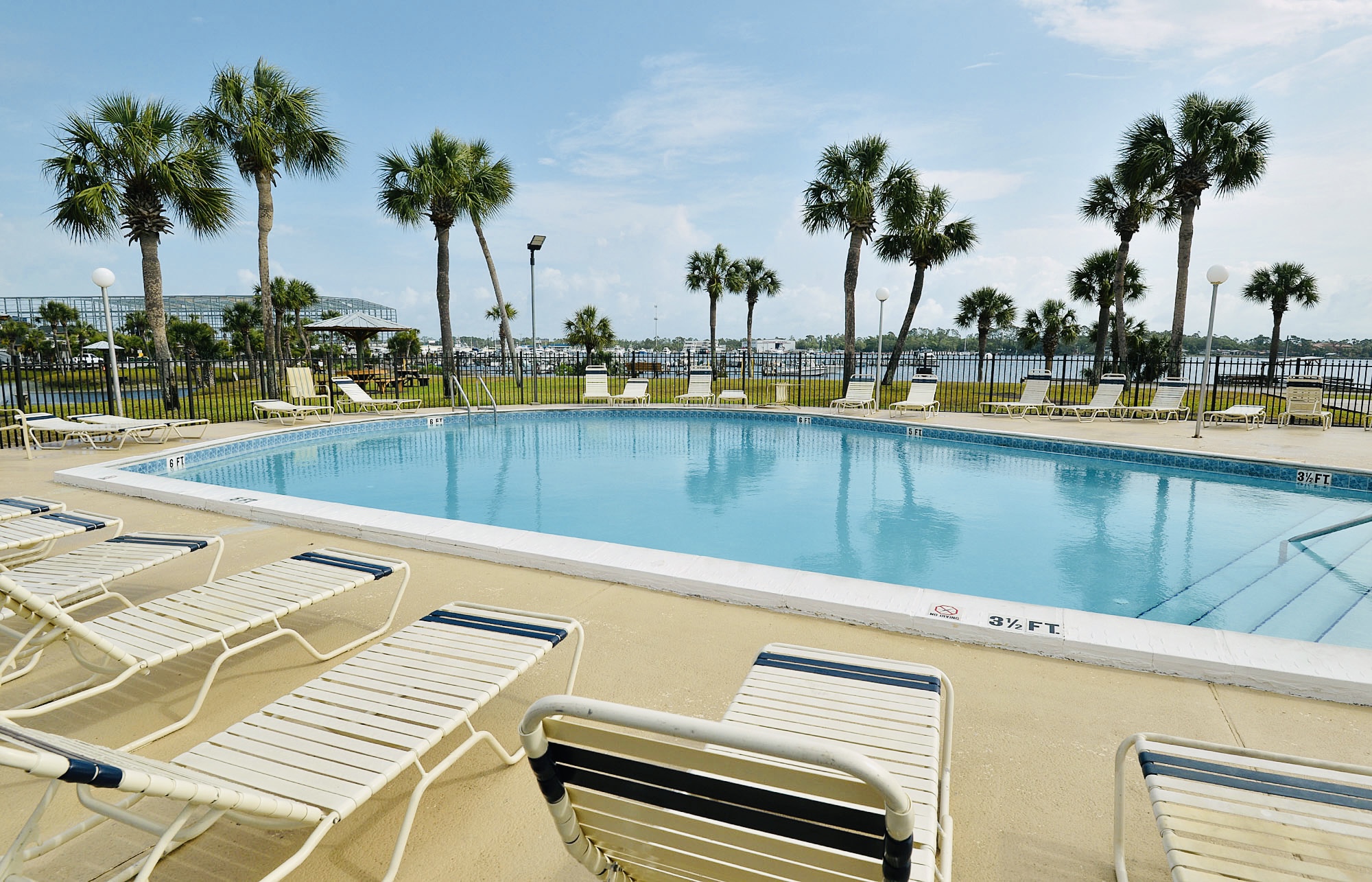 Bay-side pool