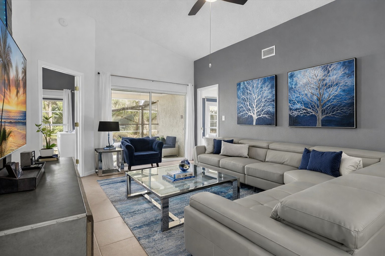 Enjoy time together in the spacious living area