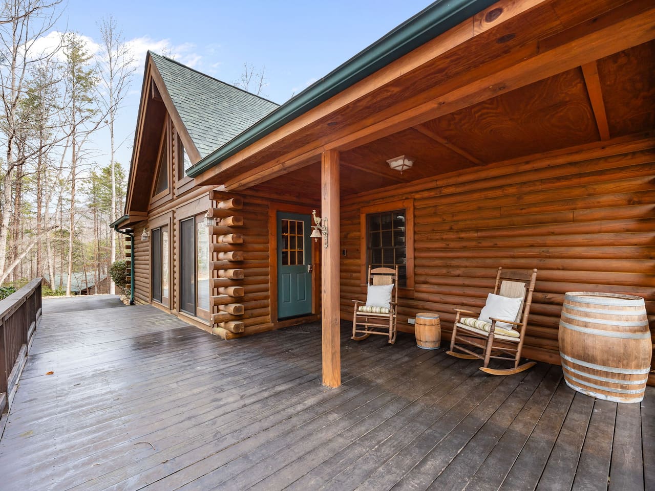 Front porch of the cabin