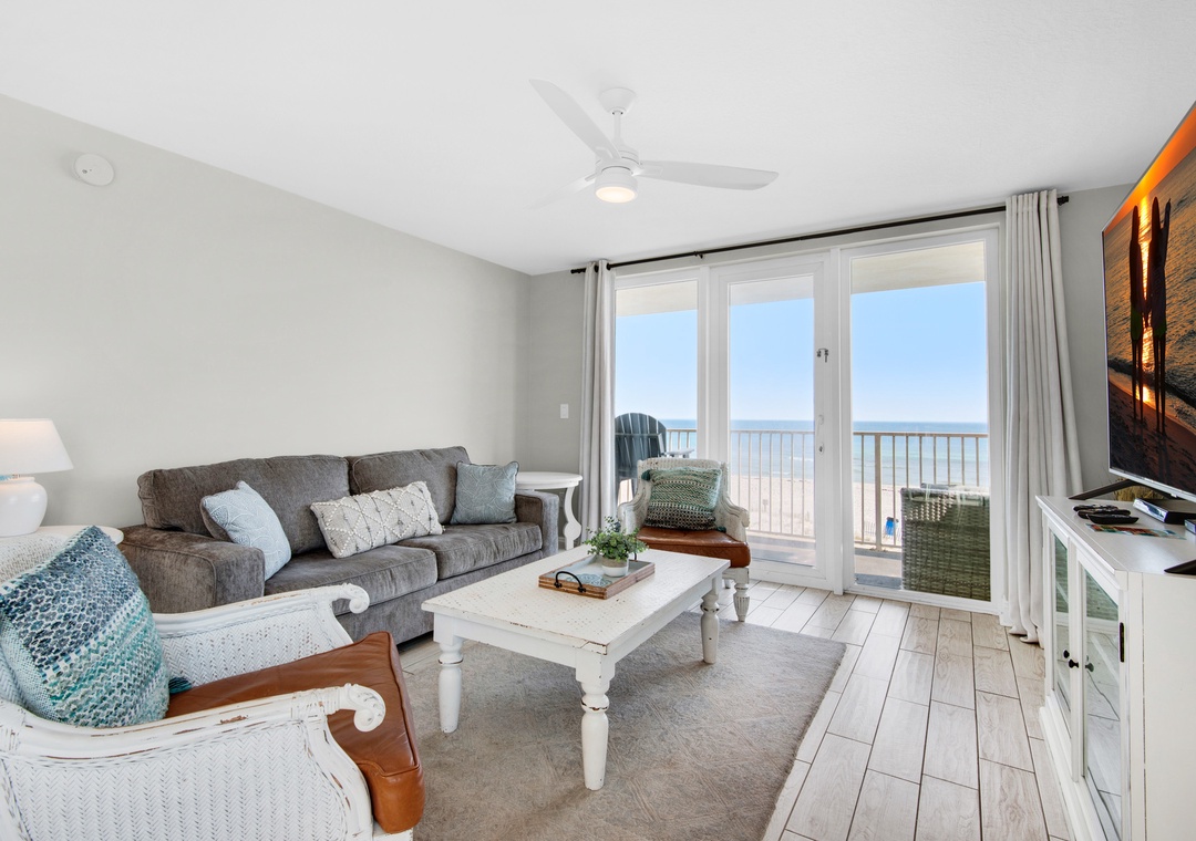 Living area with patio