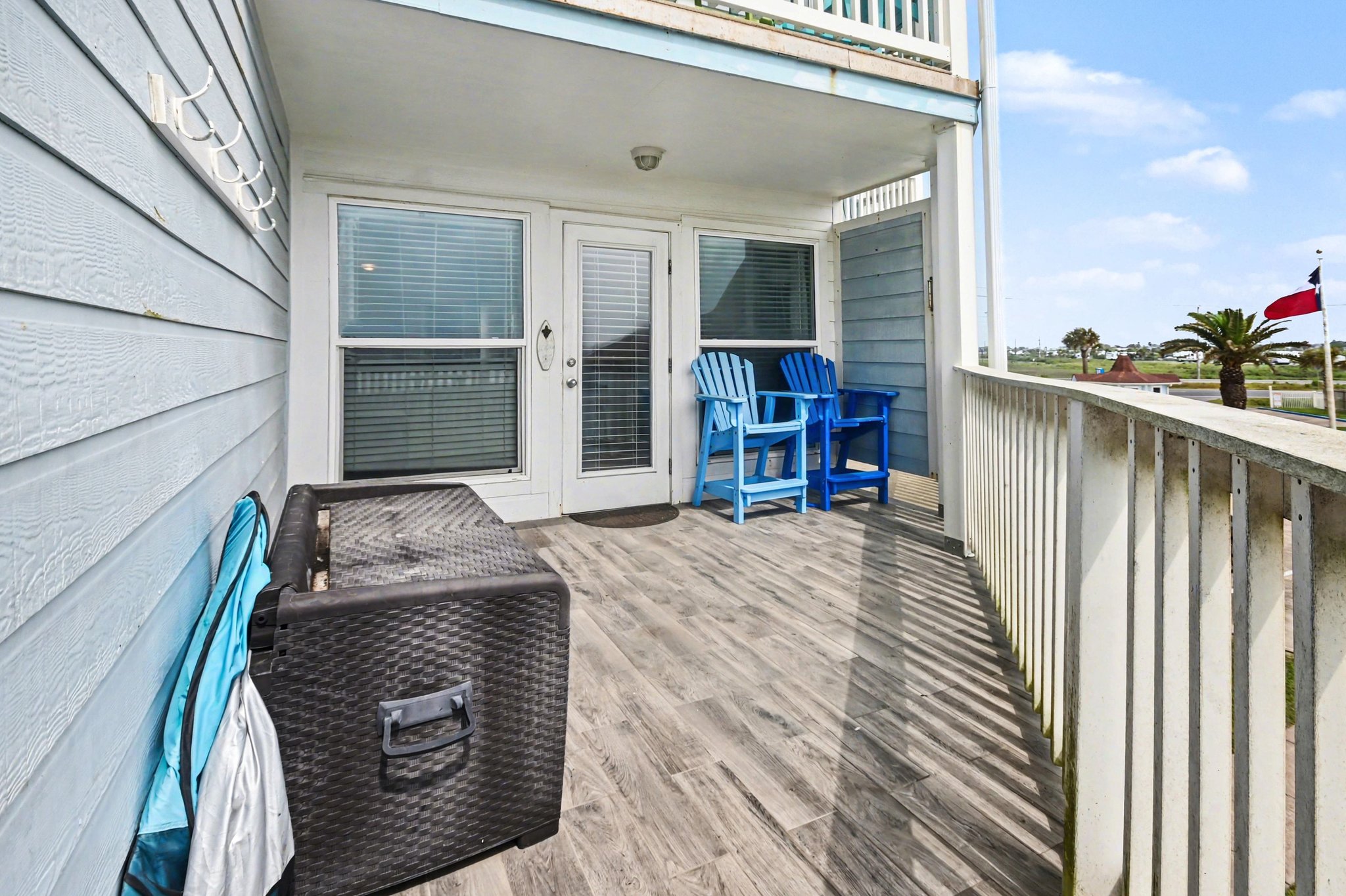 Private oversized balcony