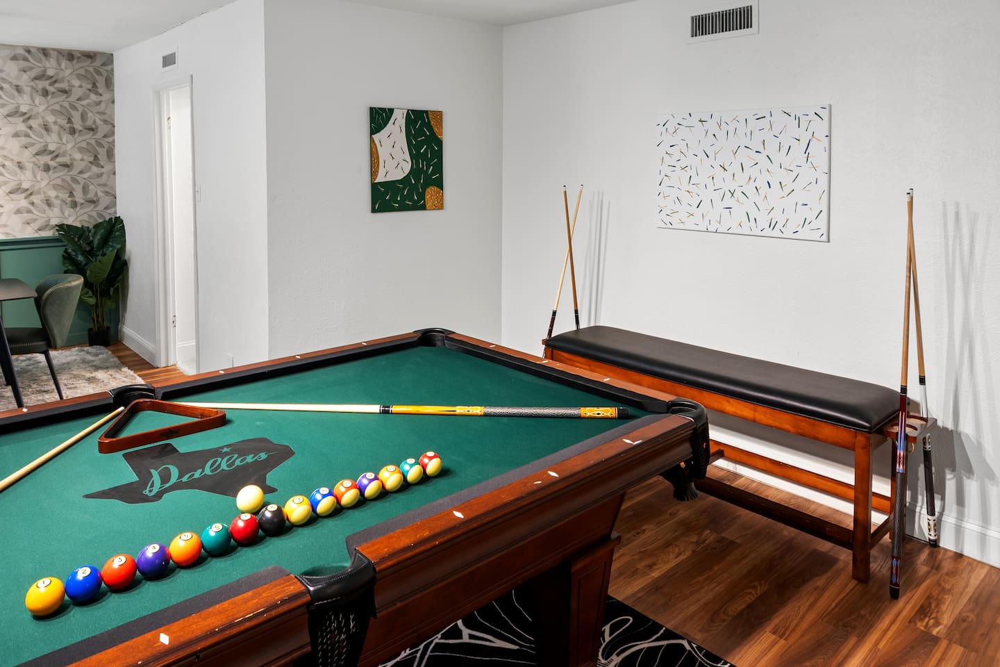 Level up your stay with a dedicated game room featuring a professional-grade pool table.