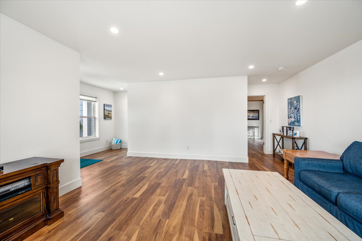 Downstairs Living Room leading to Bedroom
