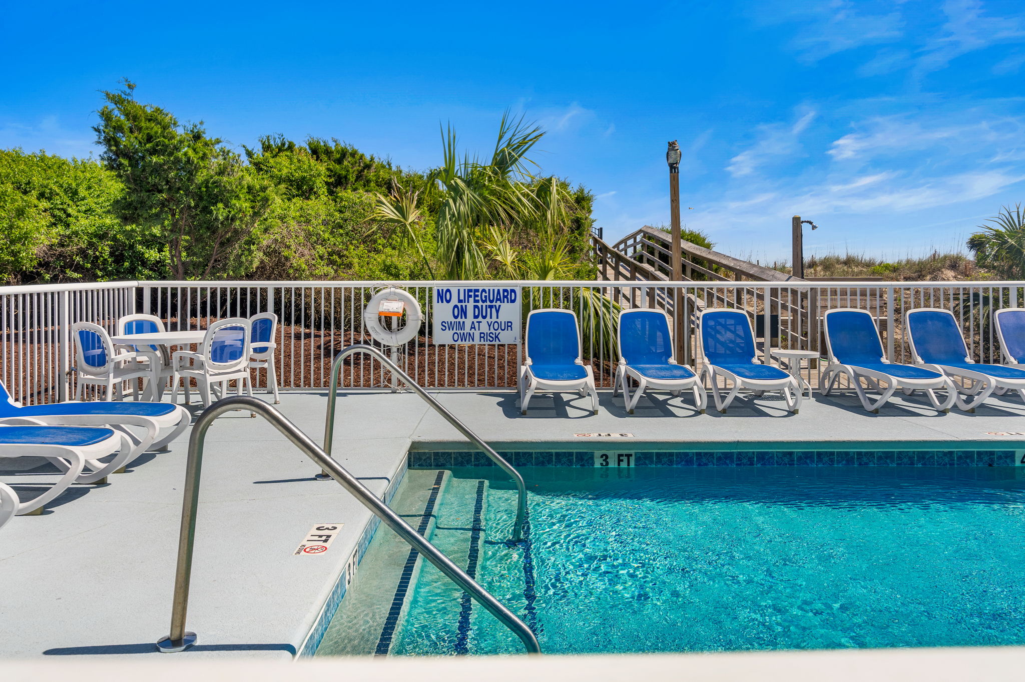 Pool  | Morning Sunrise | 302 Oceanview | 1116 Ocean Blvd, Isle of Palms, SC | IOP Escapes