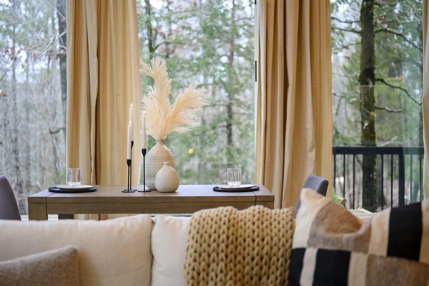 Dinner by candlelight — the perfect way to unwind.
