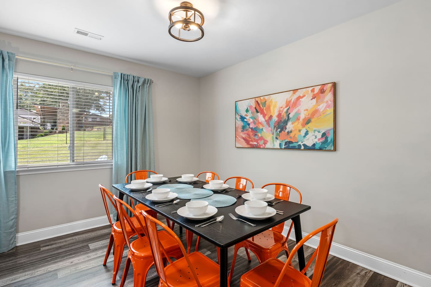 Left unit - Dining table that seats 8 people