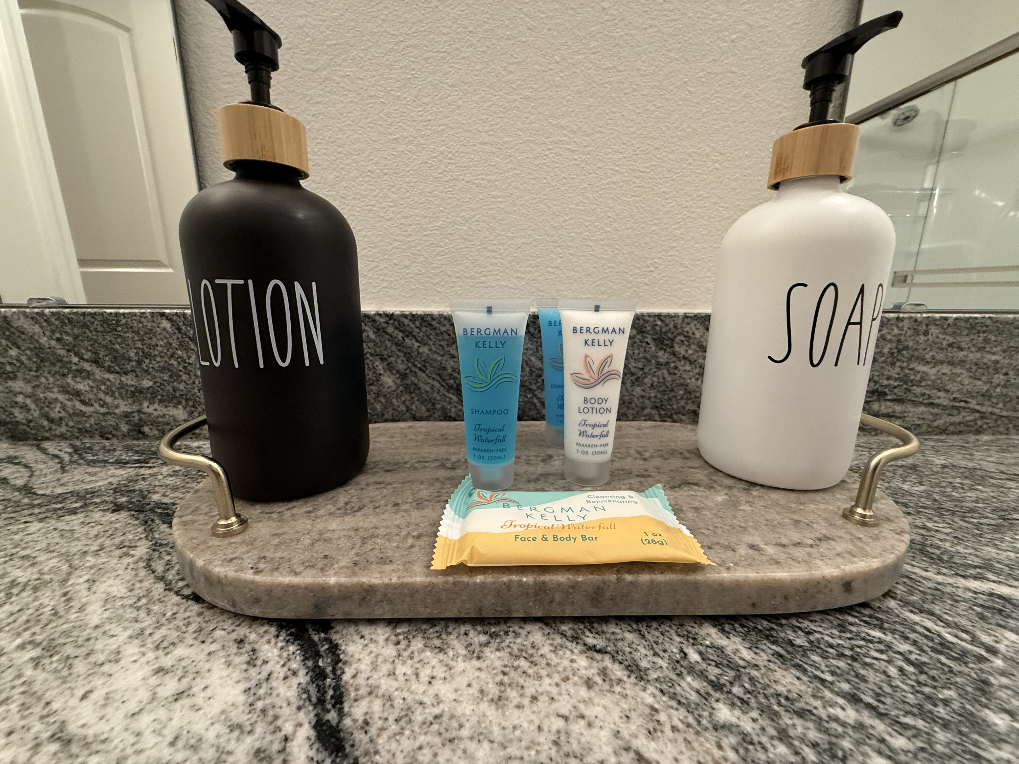 Starter pack of paper and soap supplies provided