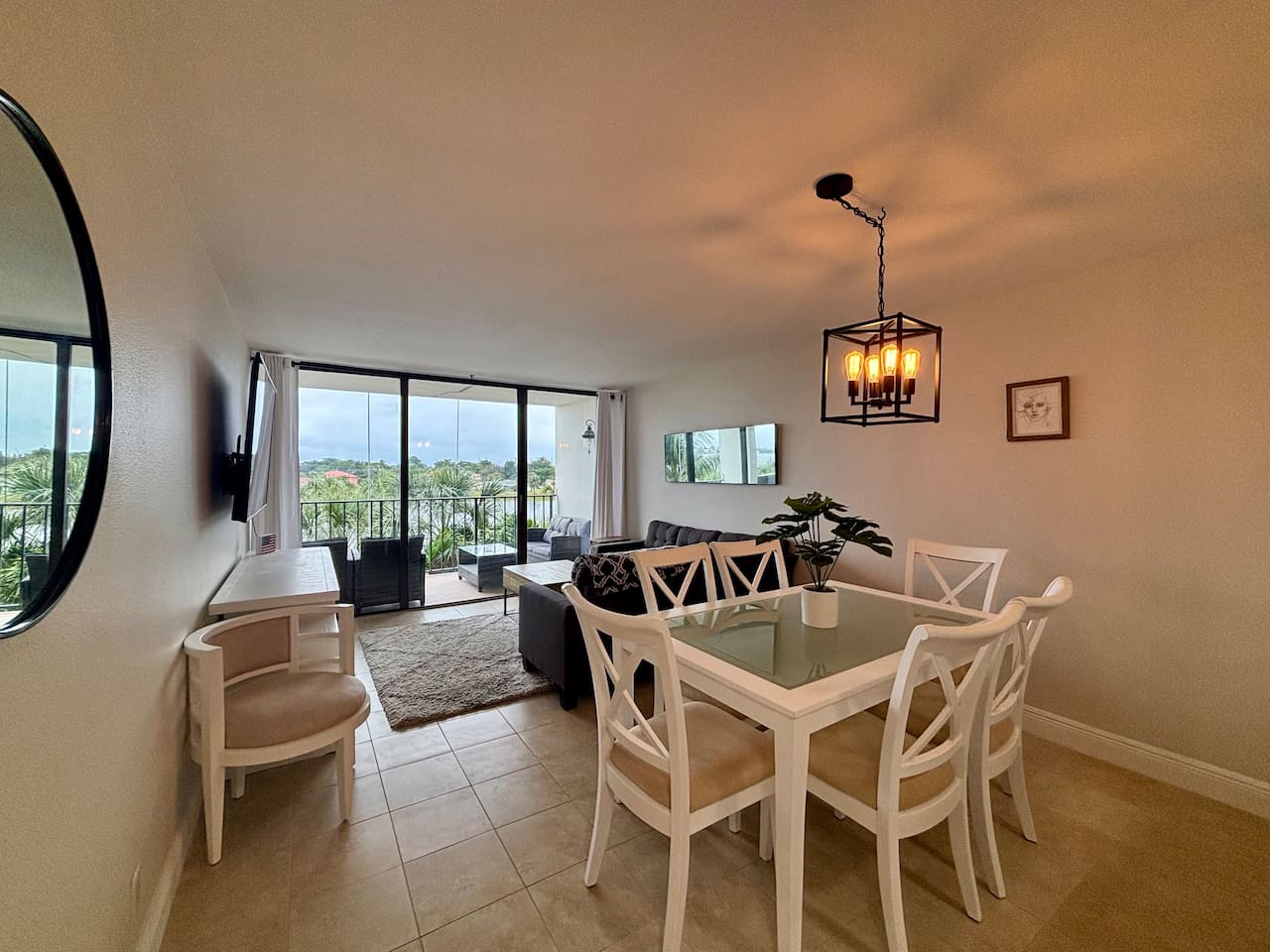 The dining room is well laid out, with plenty of seating and good lighting.