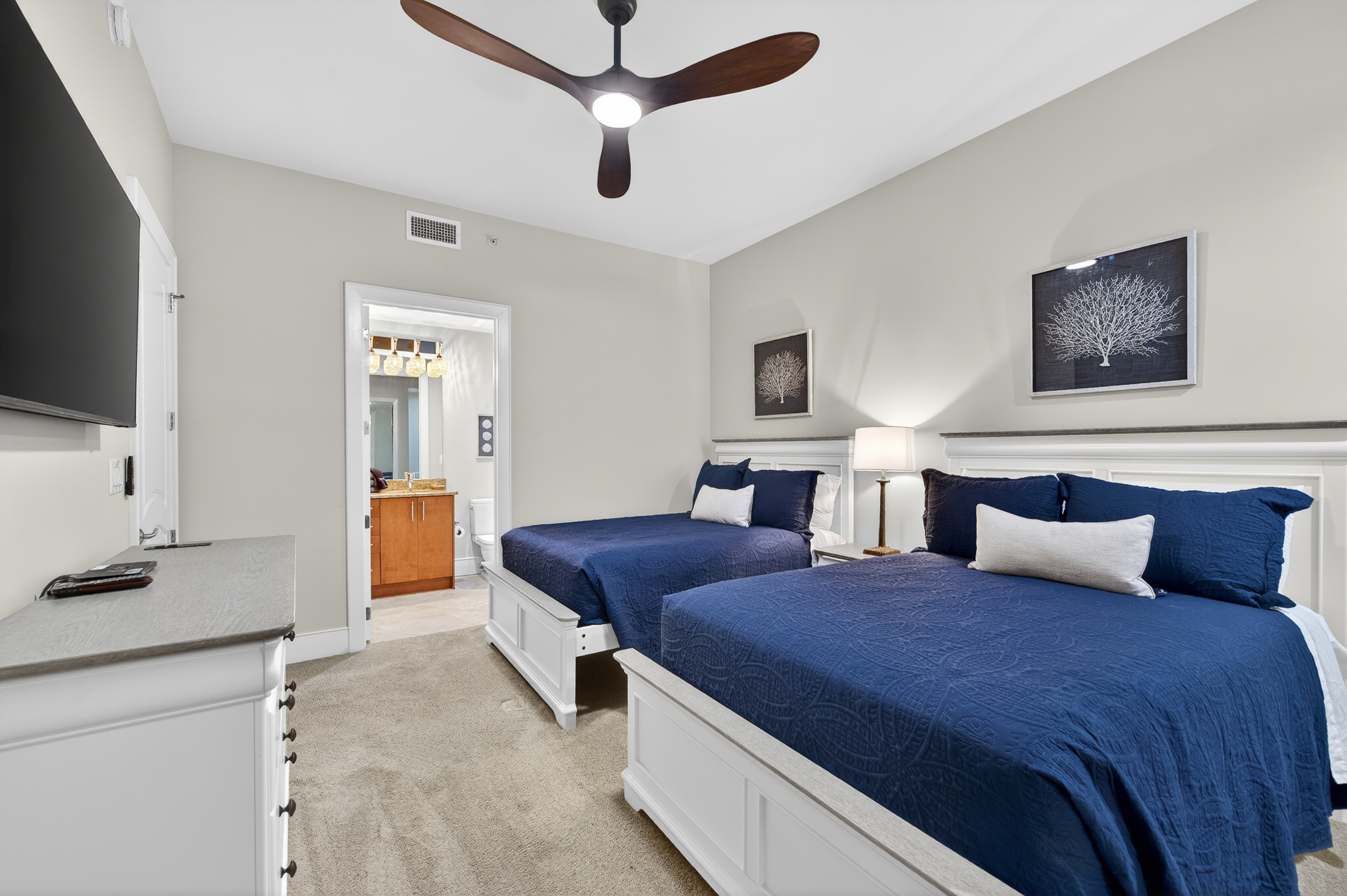 Third bedroom, two full size beds