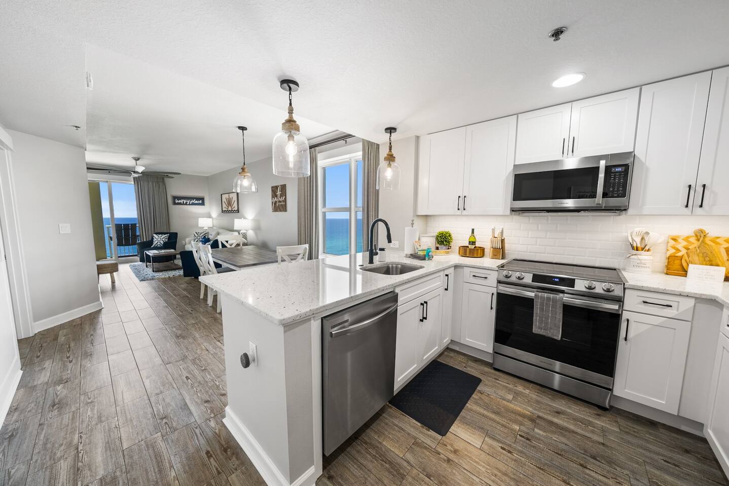 Cook your favorite meal in our fully stocked, brand new kitchen with all new appliances! 