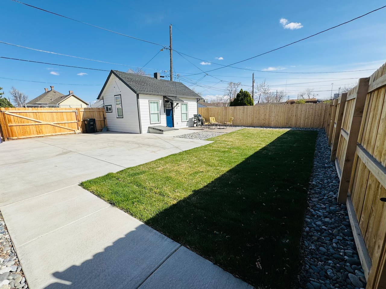 Large private yard.