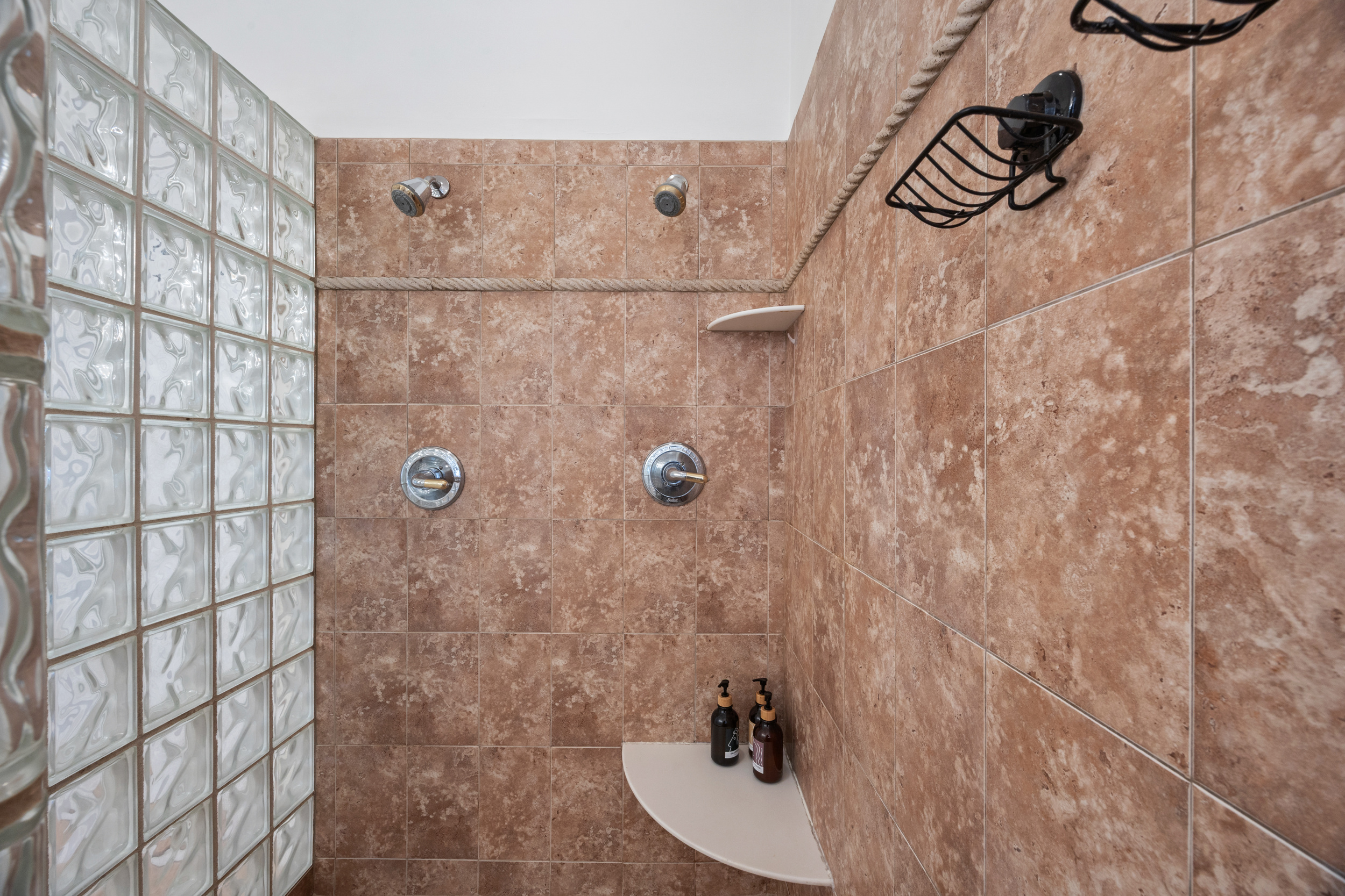 Primary Bathroom 2 Shower Heds