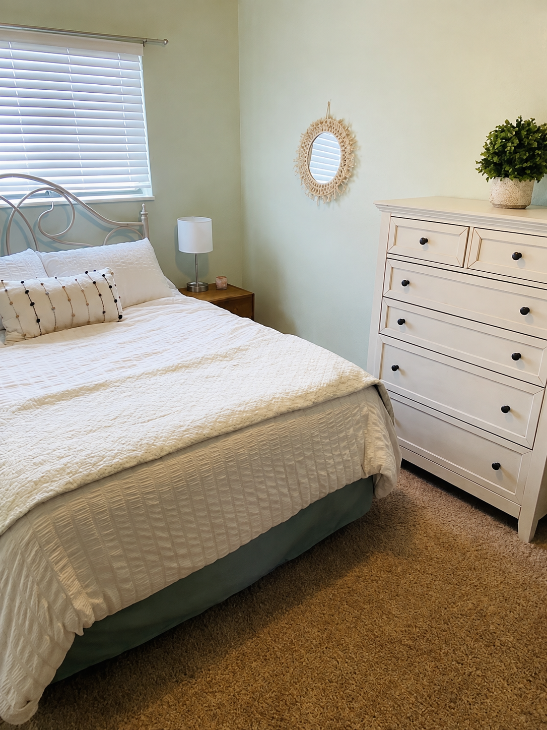 Bedroom with dresser storage