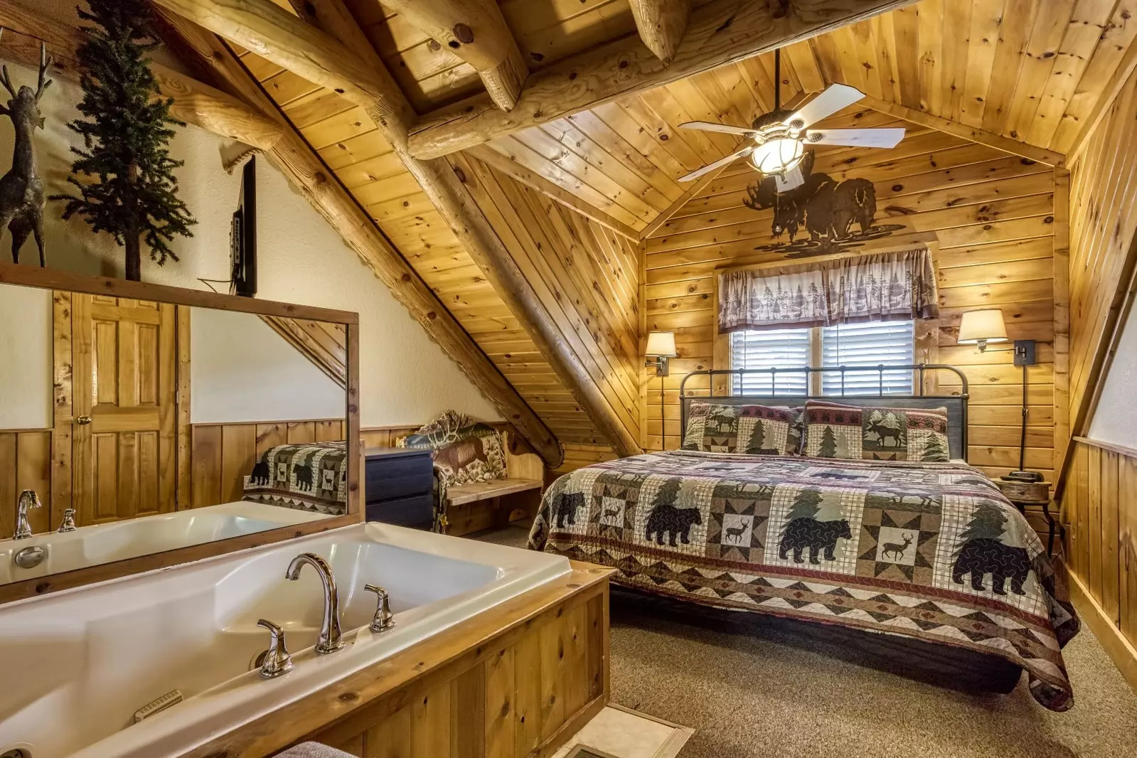 Master bedroom with jacuzzi tub