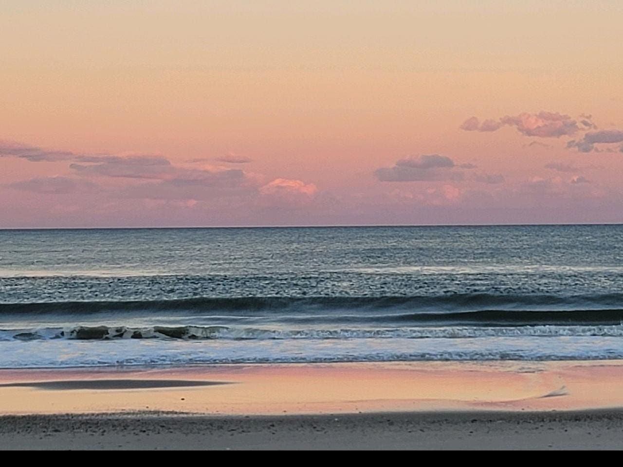 Sunset view on the beach.