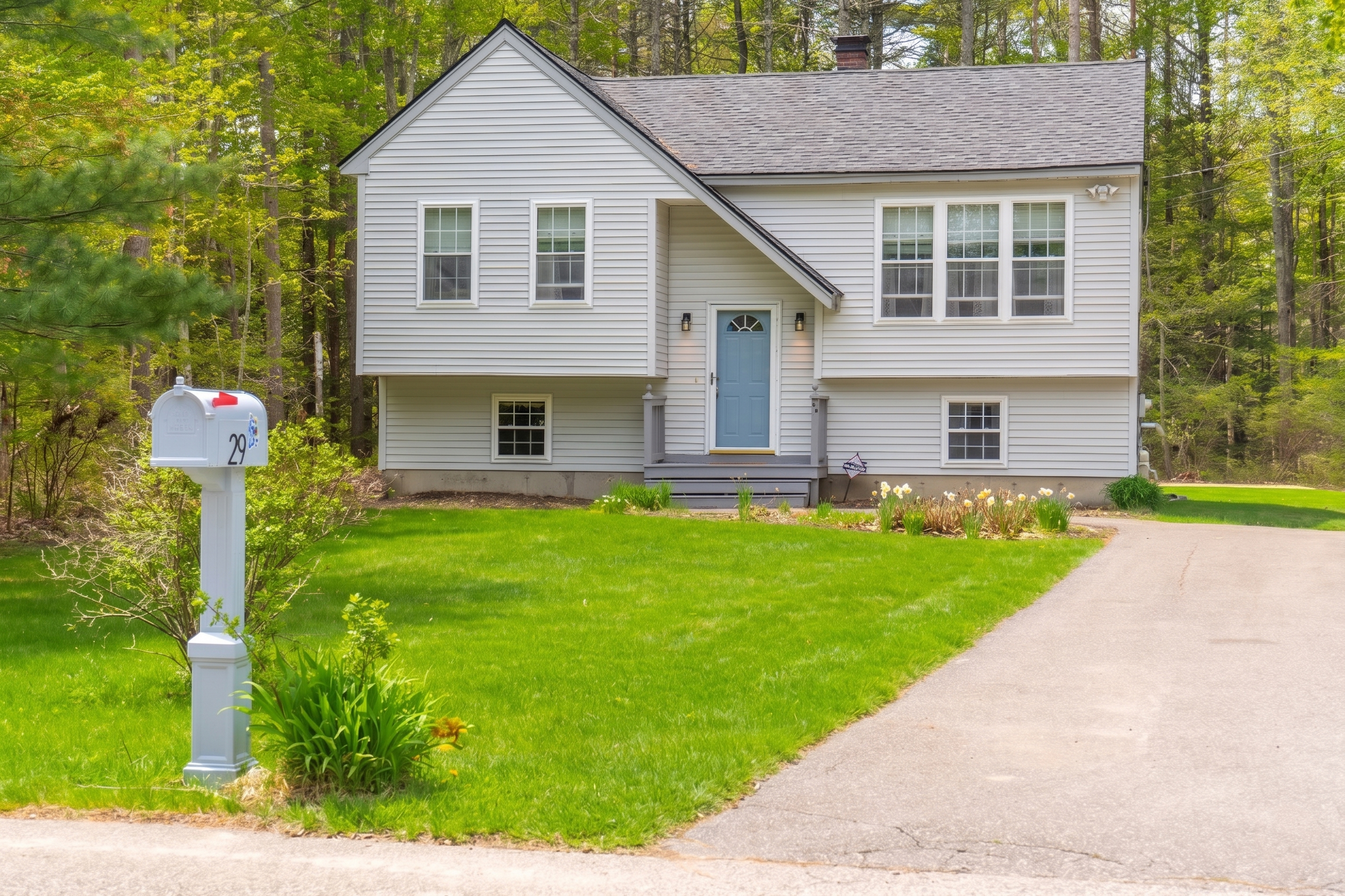 A welcoming front exterior view of the house. 