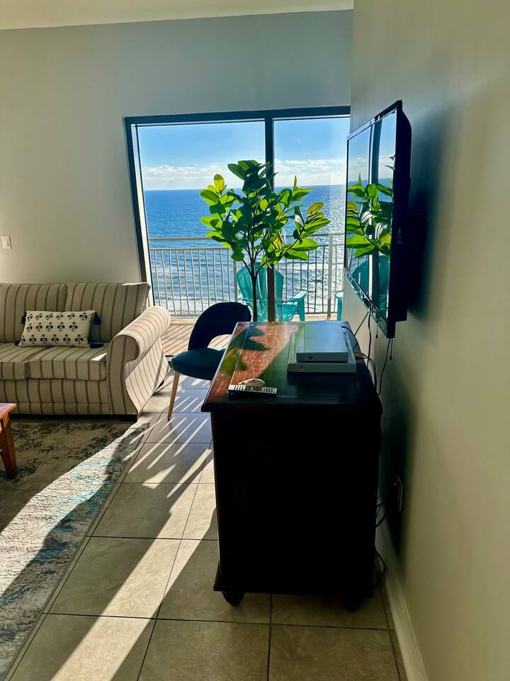 View ocean from one of the windows in living room 