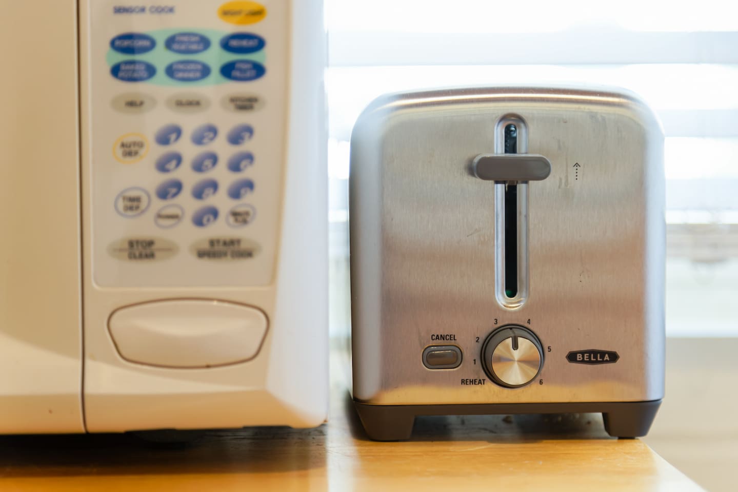 Microwave and toaster