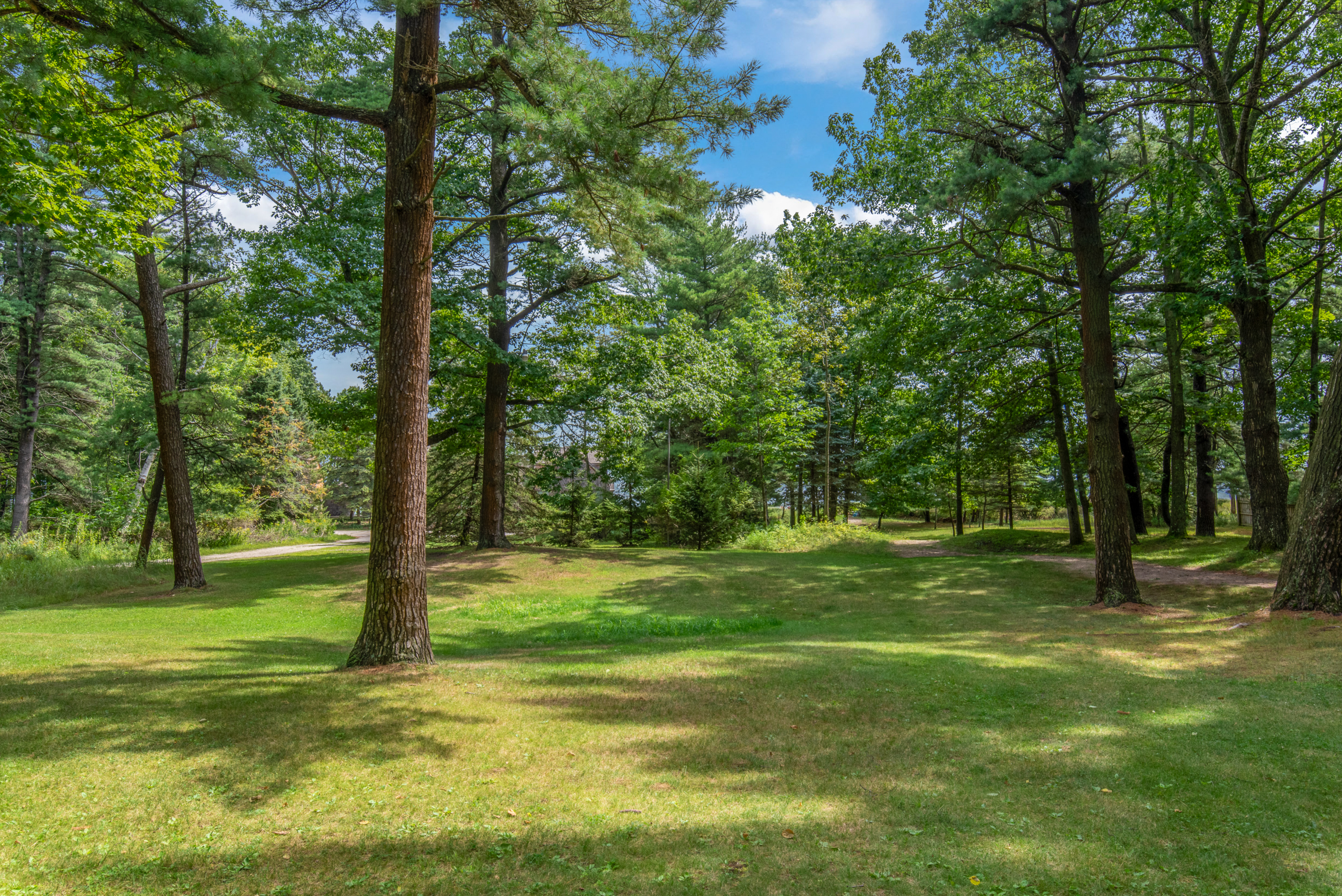 Wooded views surround you.