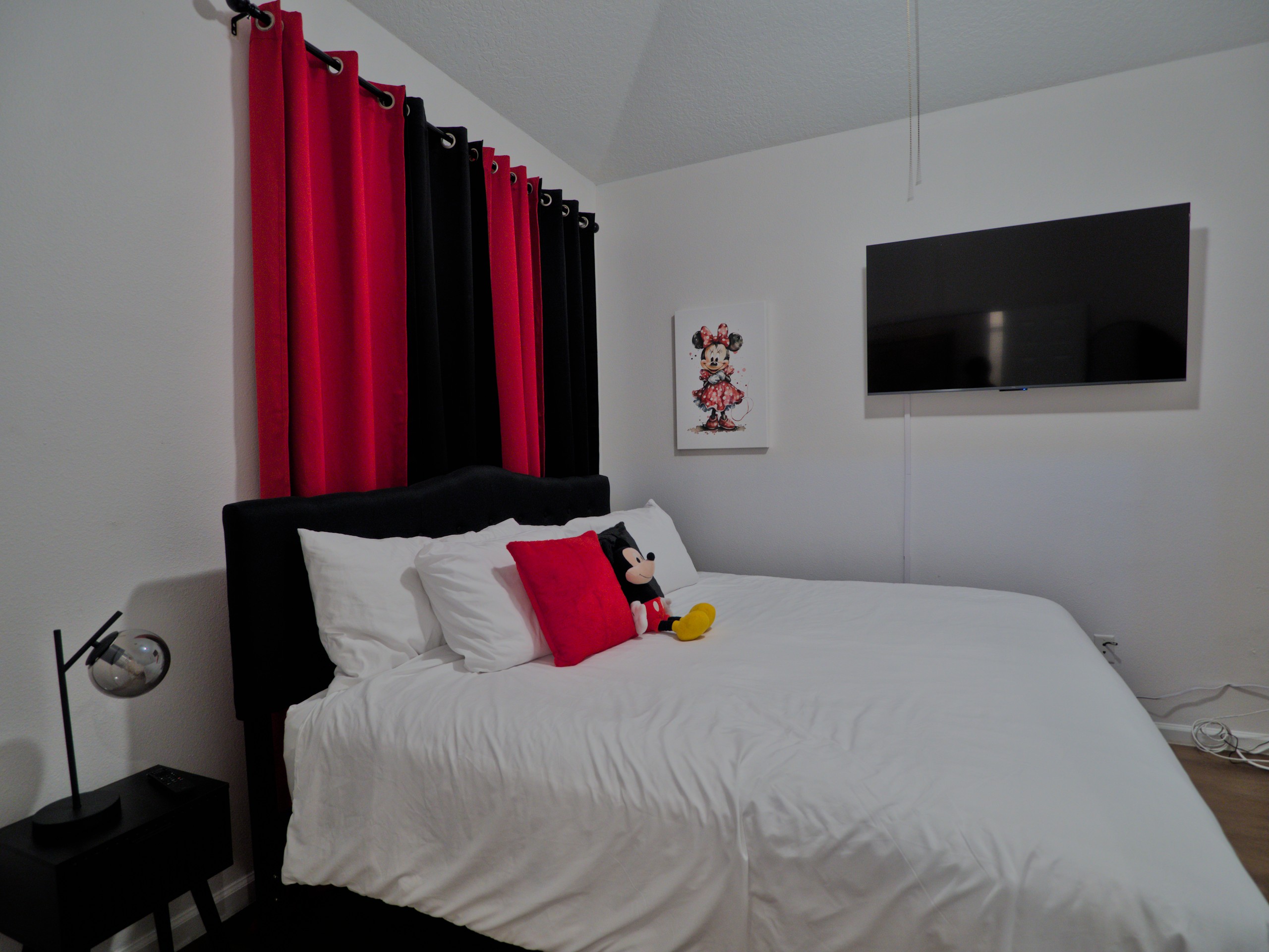 Mickey and Minnie room with king bed.