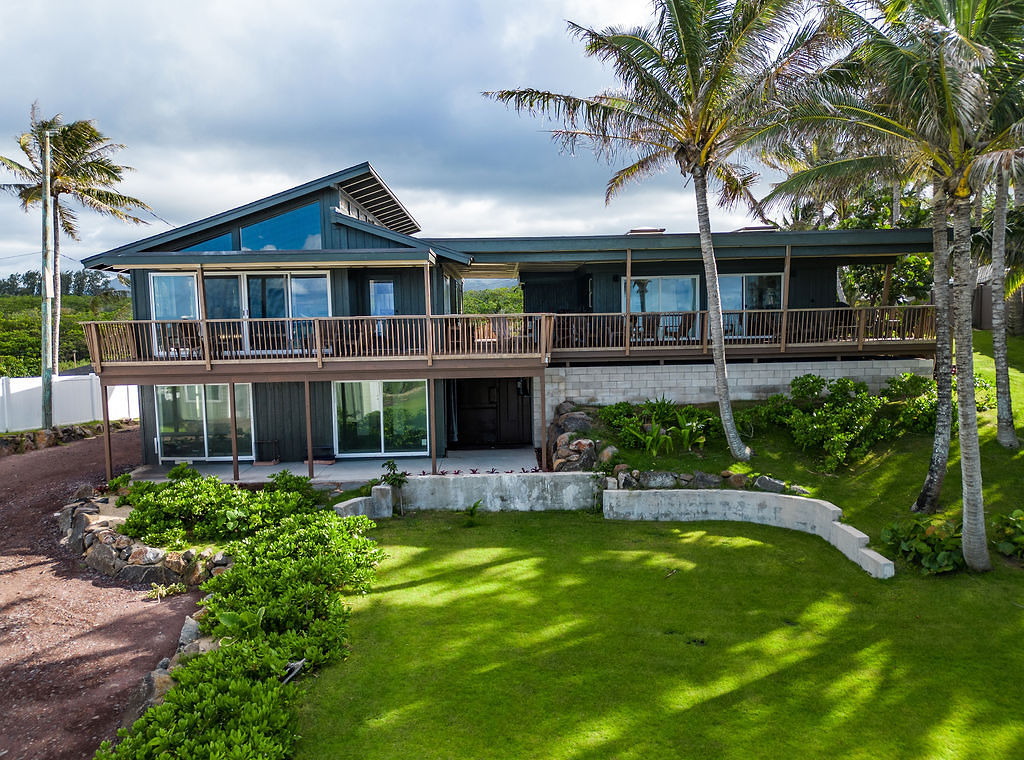 Beachside of the home