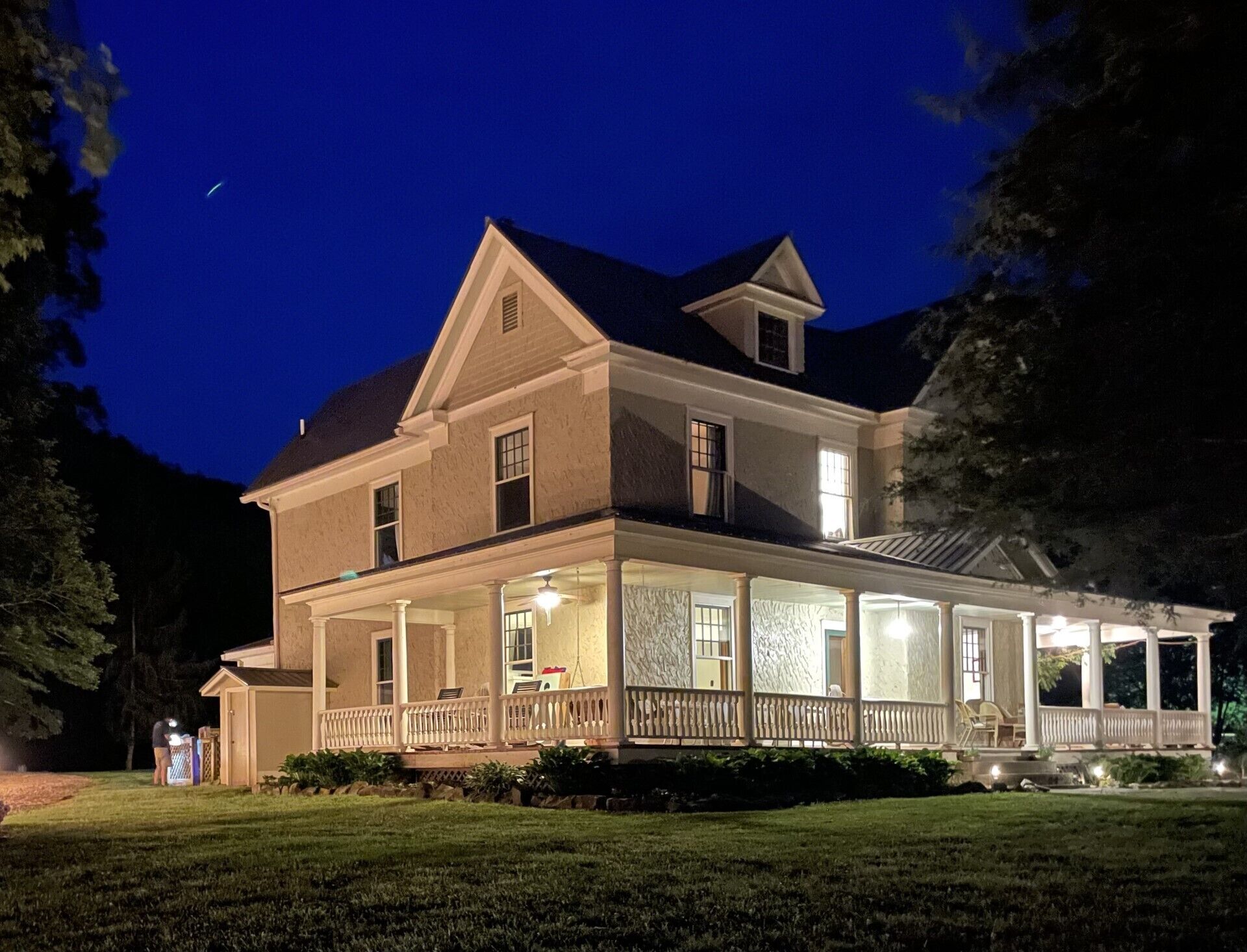 The porches and yard are a breathtaking place to enjoy your company 