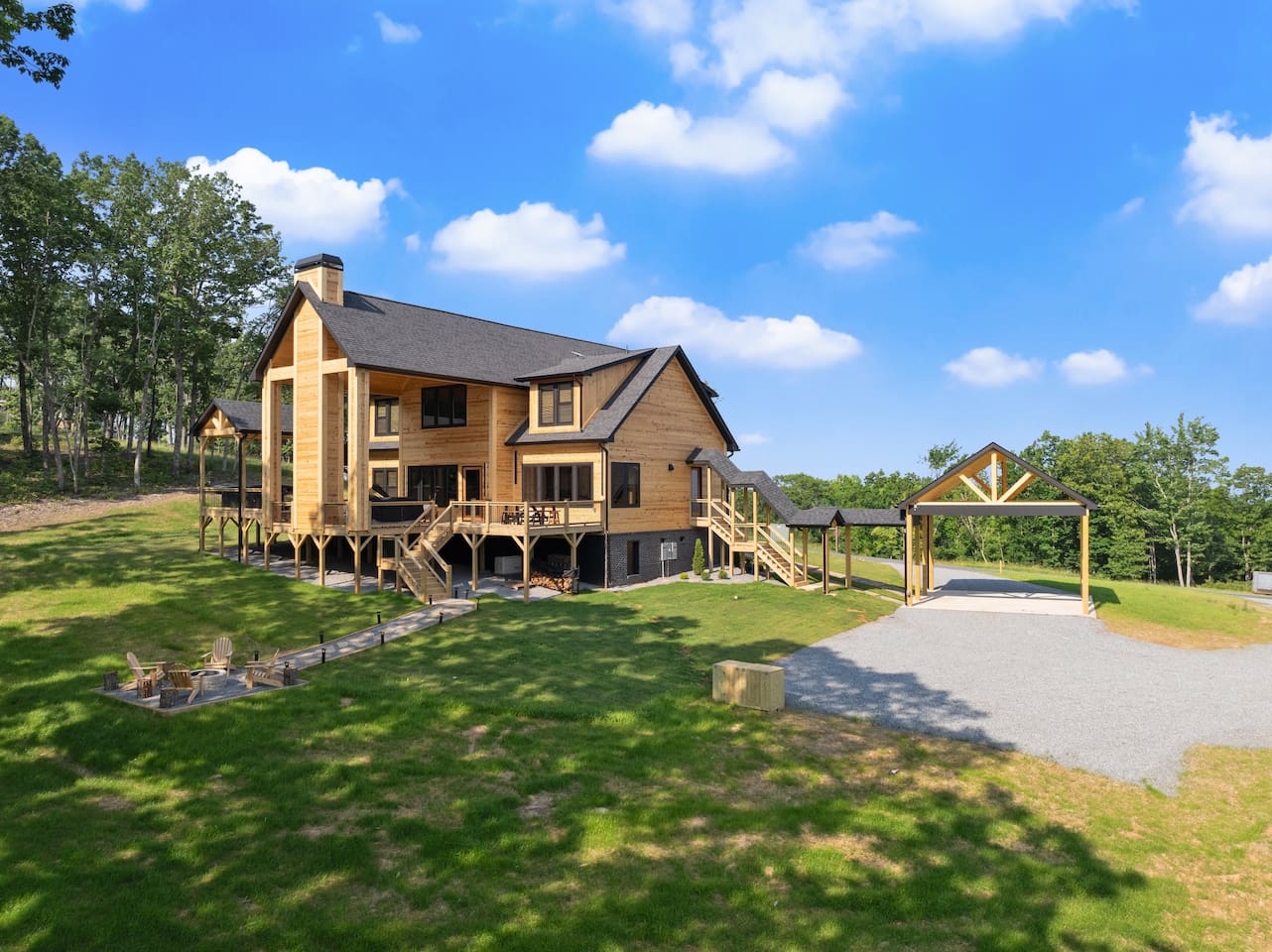 Step into your private oasis with a large backyard, expansive deck, and fire pit perfect for evening gatherings.