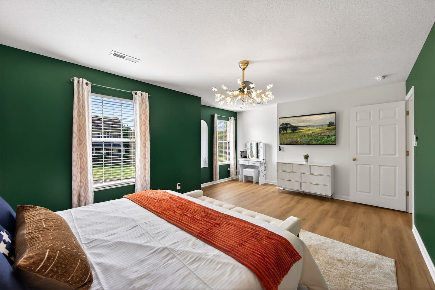 Your master-suite has vanity table, dresser, TV, clothes, steamer, iron. Did we miss anything :)