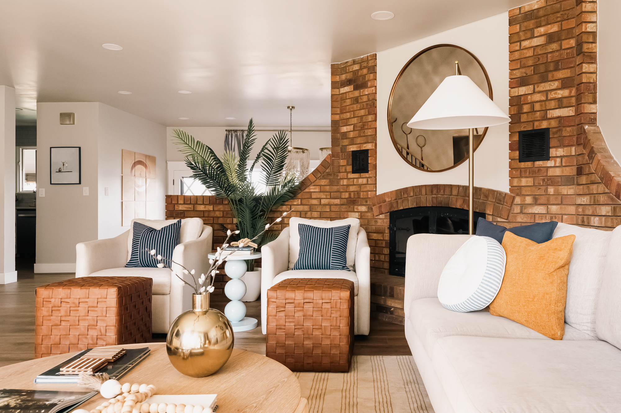 Main living room with fireplace!