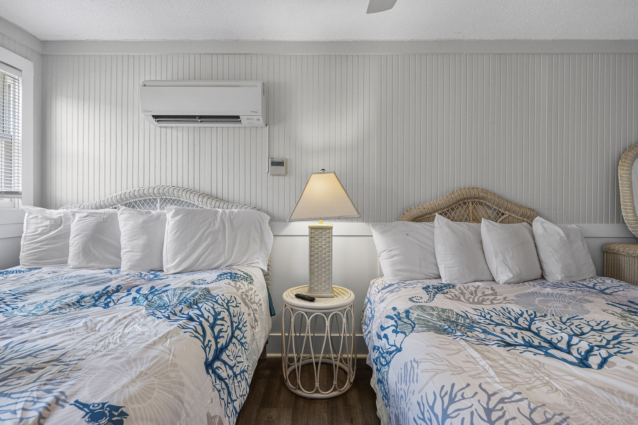 Guest Bedroom in Unit 2 with two Queens