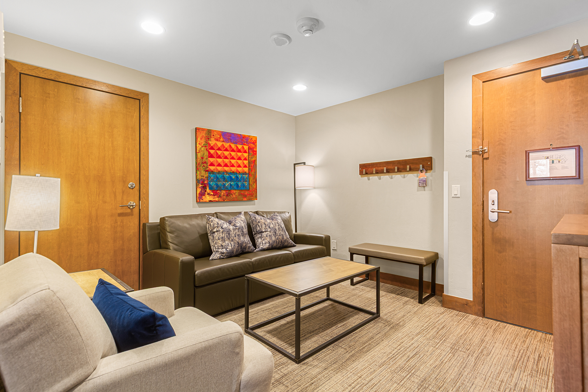 lock-off living room with sleeper sofa