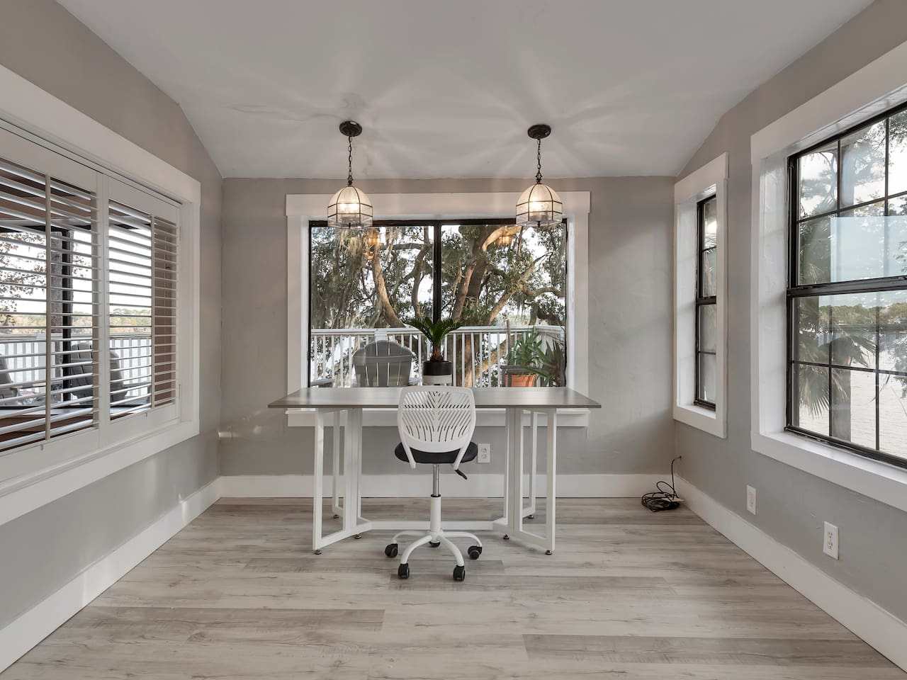 Workspace overlooking the water