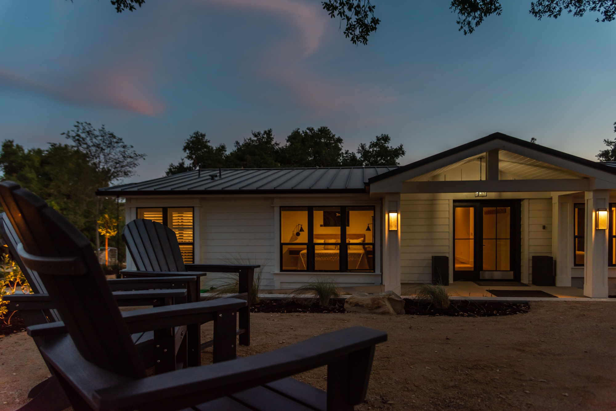 A perfect retreat for relaxing under the twilight sky.