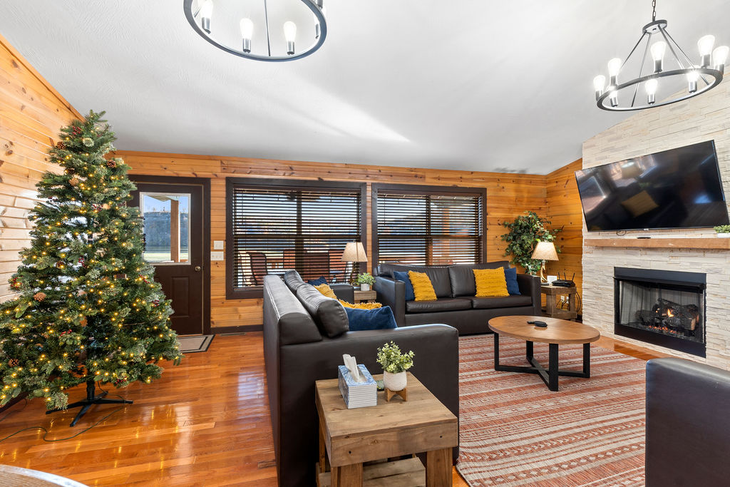 A perfect place to celebrate the holidays and gather around the tree!