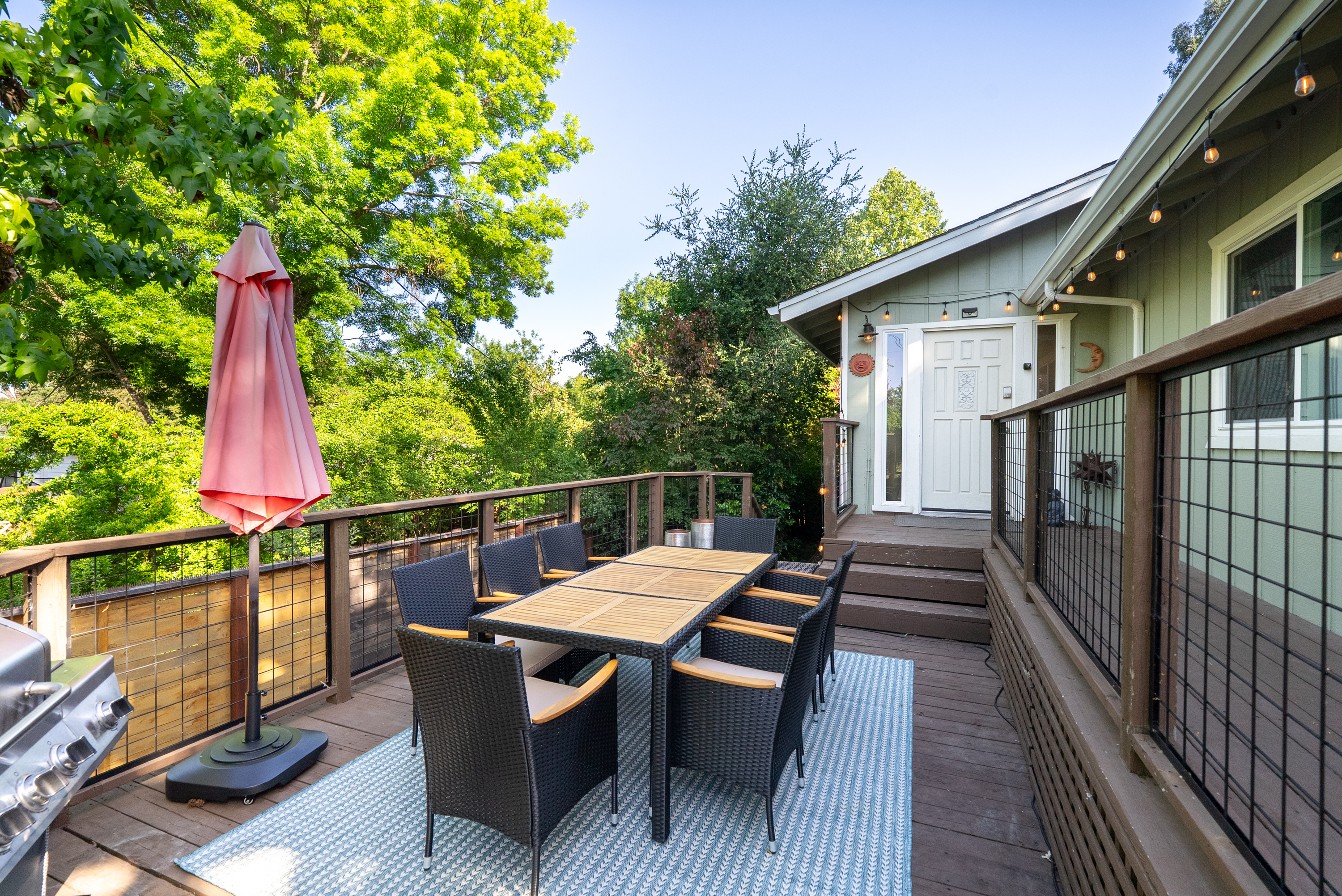 Gather for an al fresco meal with sunset views and a breeze.