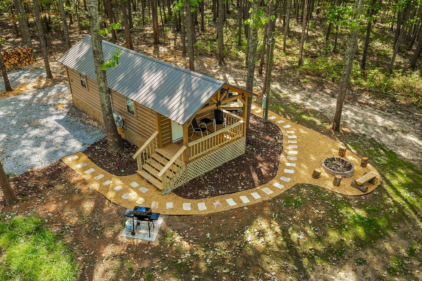 exterior showing grill and firepit