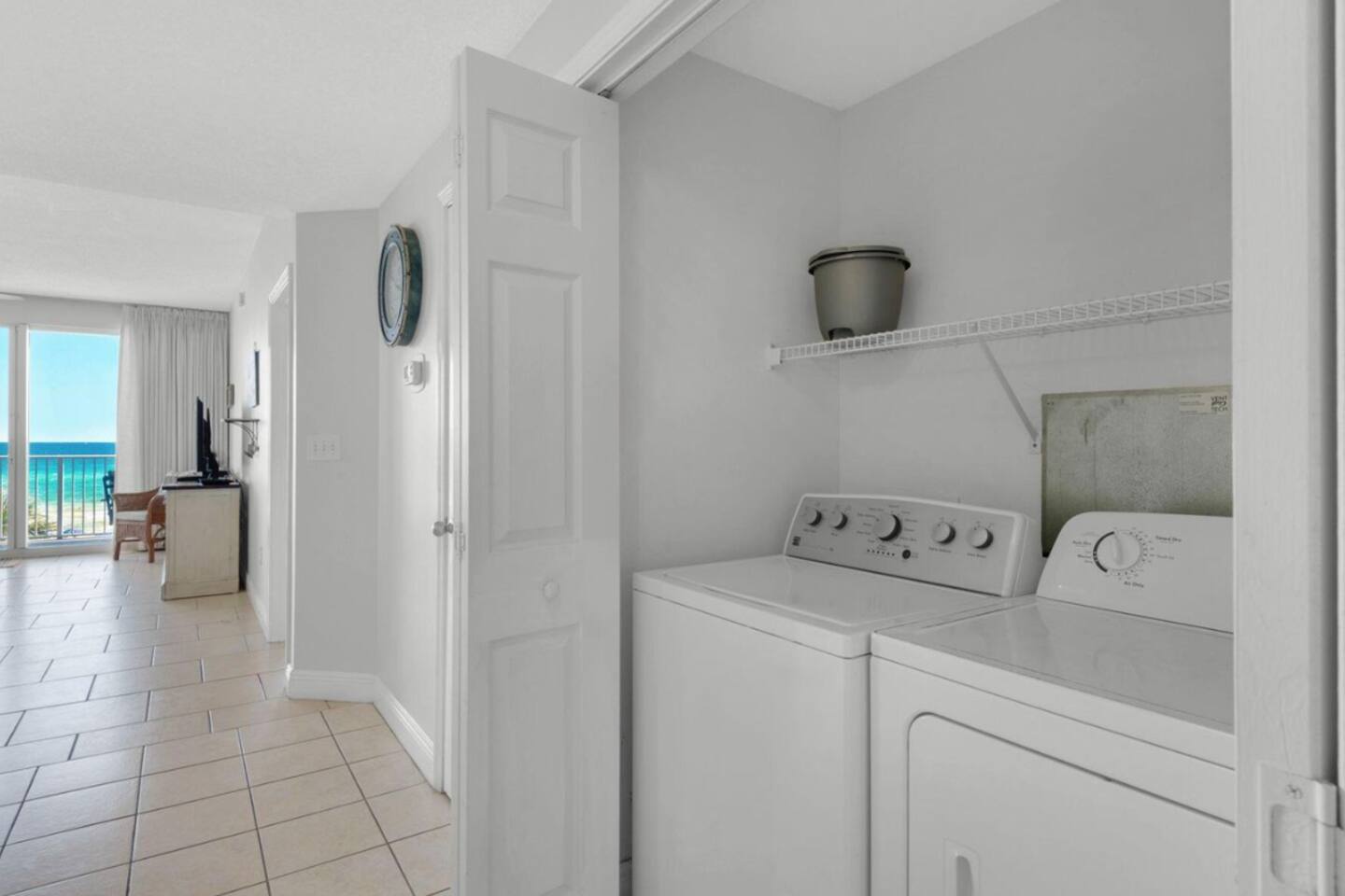 Full size washer and dryer - we provide plenty of laundry supplies for your visit!