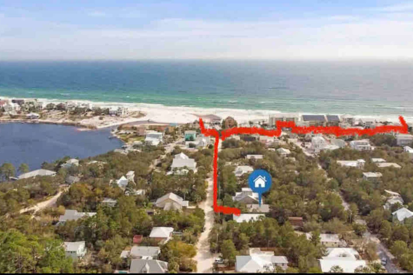 Two public beach accesses within walking distance