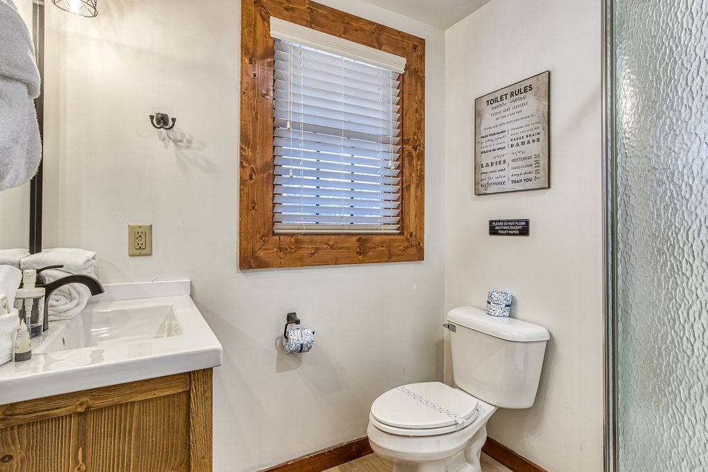 Downstair bathroom with standing shower