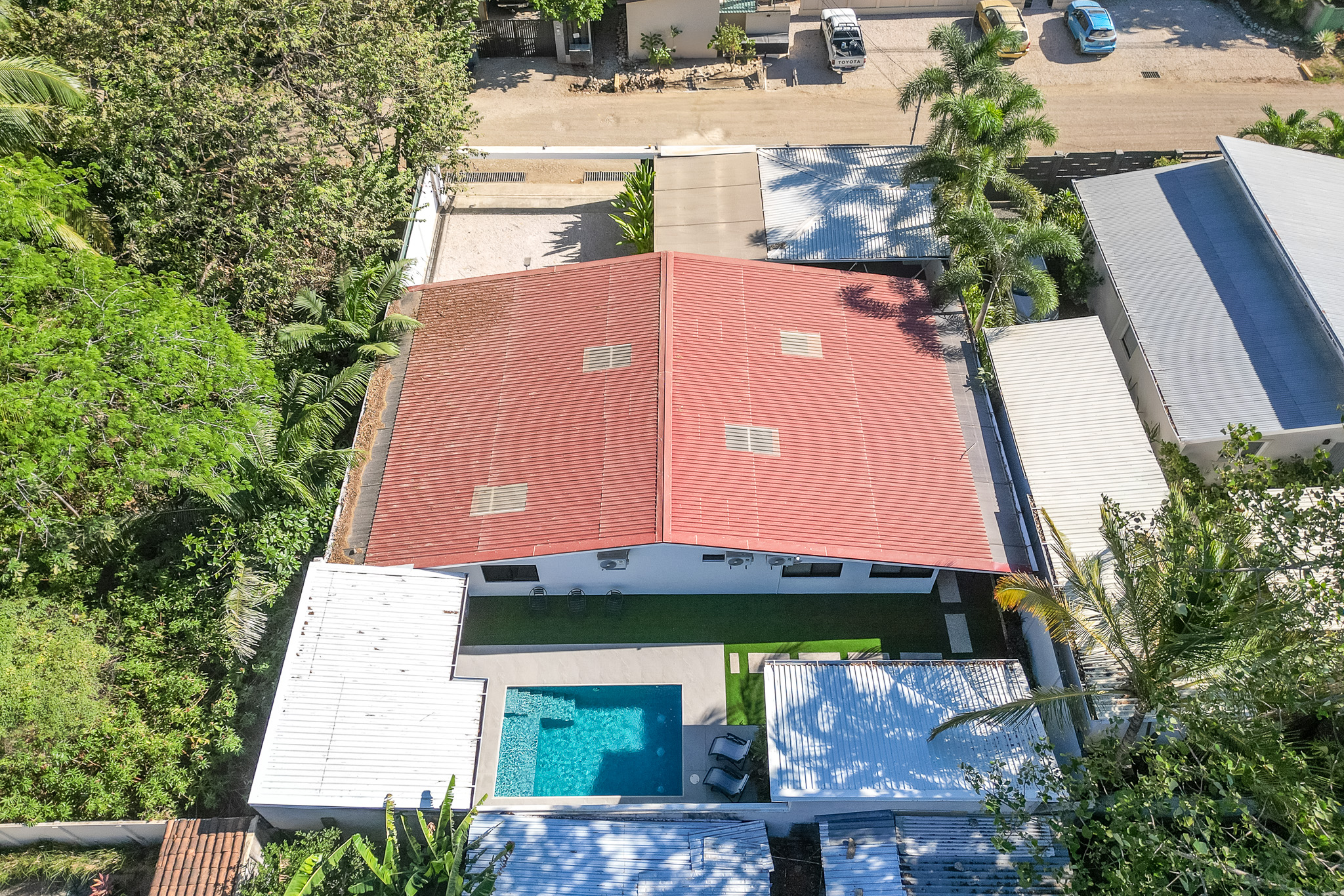 The layout of Casa Daniel showing each unit side by side