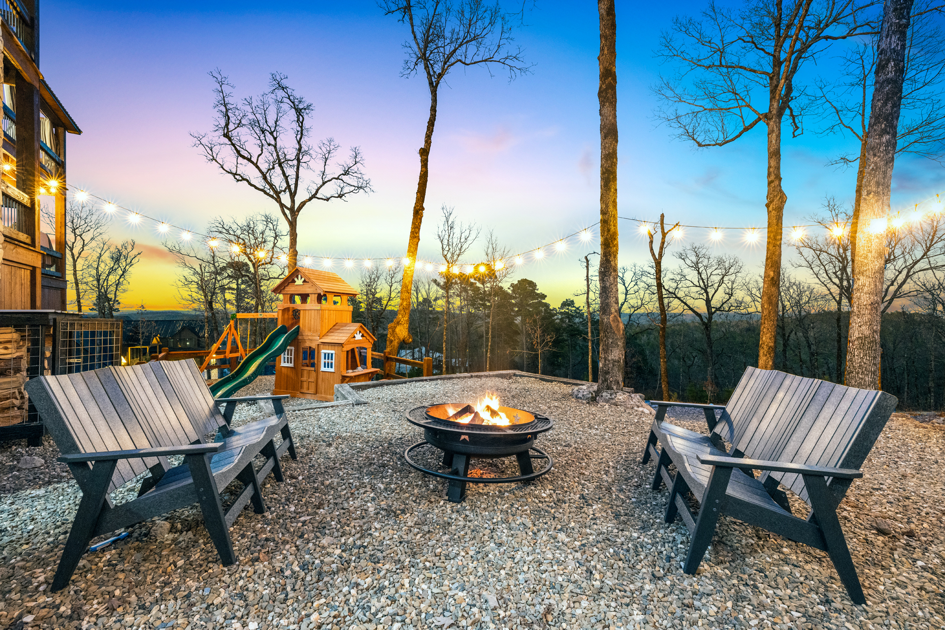 Relaxing outdoor fire pit area made for memorable nights under the stars