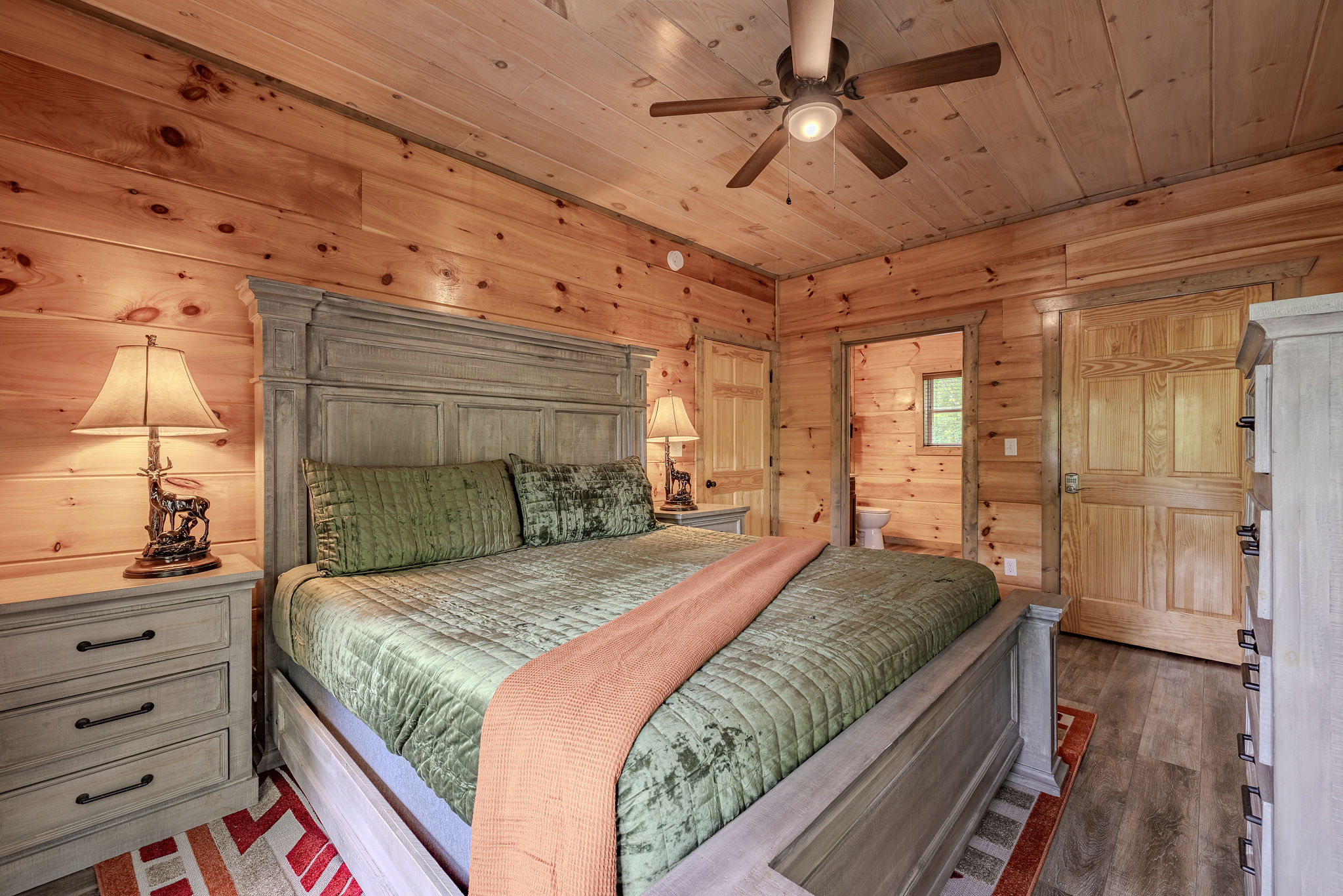 A second look at The Cartographer’s Suite, designed with cozy cabin comfort and explorer-inspired details.