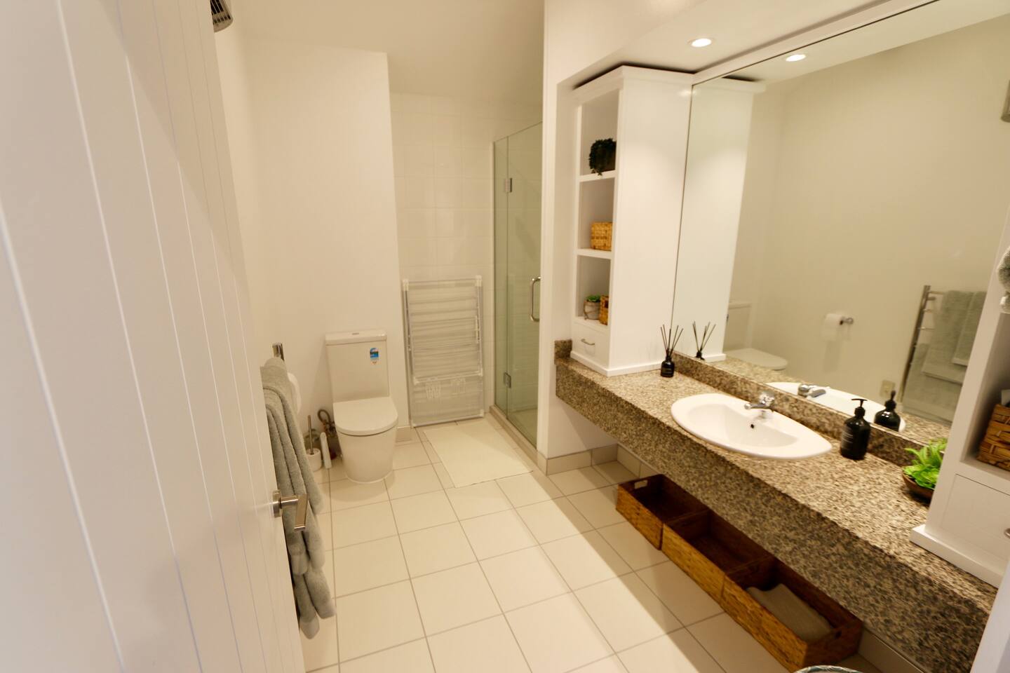 Bathroom with heated floor